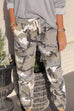 Karleedress Elastic Waist Camo Cargo Pants