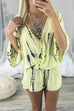 Karleedress Tie Dye Wrap Front Rompers