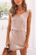 Karleedress Tie Shoulder Summer Drawstring Dress
