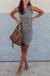 Karleedress Ruched Sheath Sleeveless Dress