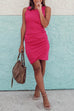 Karleedress Ruched Sheath Sleeveless Dress
