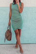 Karleedress Ruched Sheath Sleeveless Dress