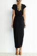 Karleedress High Split Tie Waist Slim Dress