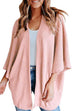 Karleedress Solid Open Front Kimono Knitting Cardigan