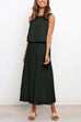 Karleedress Crewneck Sleeveless Top and Wide Leg Pants Solid Set