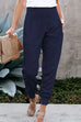 Karleedress Solid High Waist Side Split Joggers with Pockets