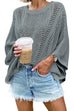 Karleedress Batwing Sleeve Hollow Out Knitting Top