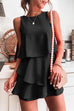 Karleedress Sleeveless Layered Short Romper