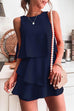 Karleedress Sleeveless Layered Short Romper