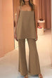 Karleedress Chic Cami Top and Wide Leg Bell Bottoms Pants Set