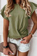Karleedress O Neck Short Sleeve Ruffle T-shirt