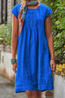 Karleedress Solid U Neck Short Sleeve Ruched Dress