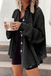 Karleedress Splice Batwing Sleeve Waffle Shirt Outwear