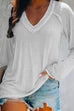 Karleedress V Neck Long Sleeves Cozy T Shirt